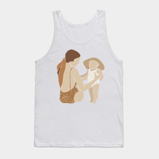 Abstract Family silhouette Illustration Tank Top